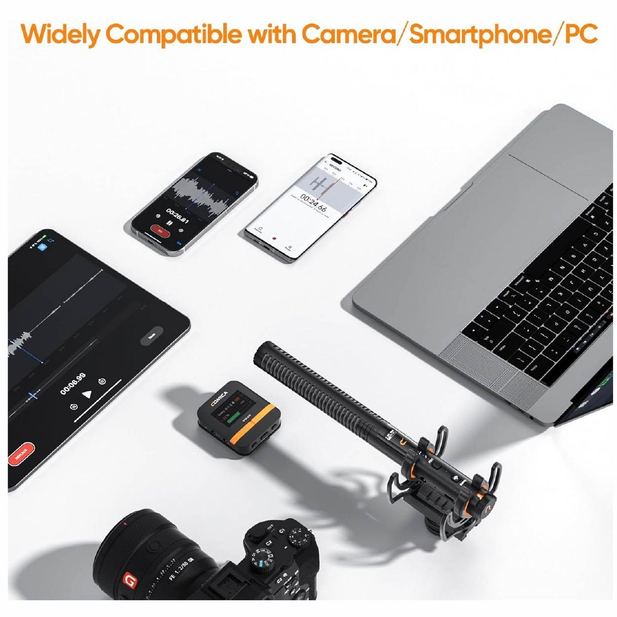 COMICA - Comica VM40 COMBO Micrófono Shotgun Inalámbrico