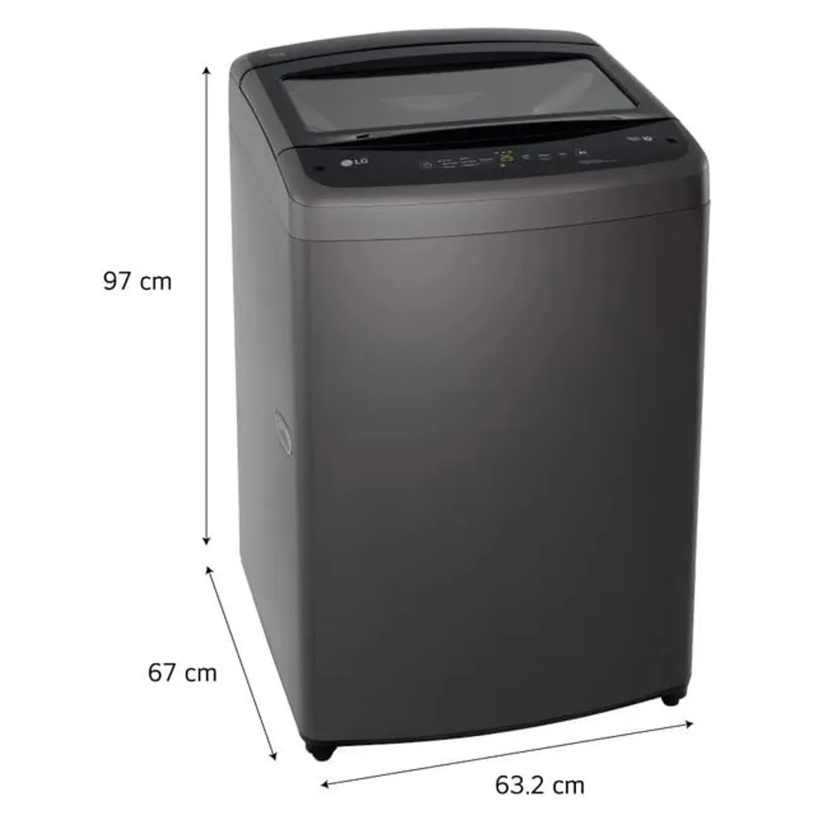 LG - Lavadora 19kg carga superior con TurboDru Negro WT19BVTB