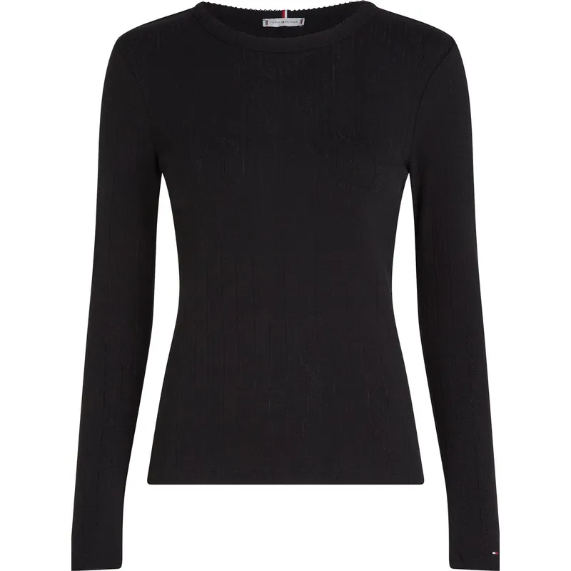 TOMMY HILFIGER - CAMISETA M/L SLIM POINTELLE C-NK LS TH