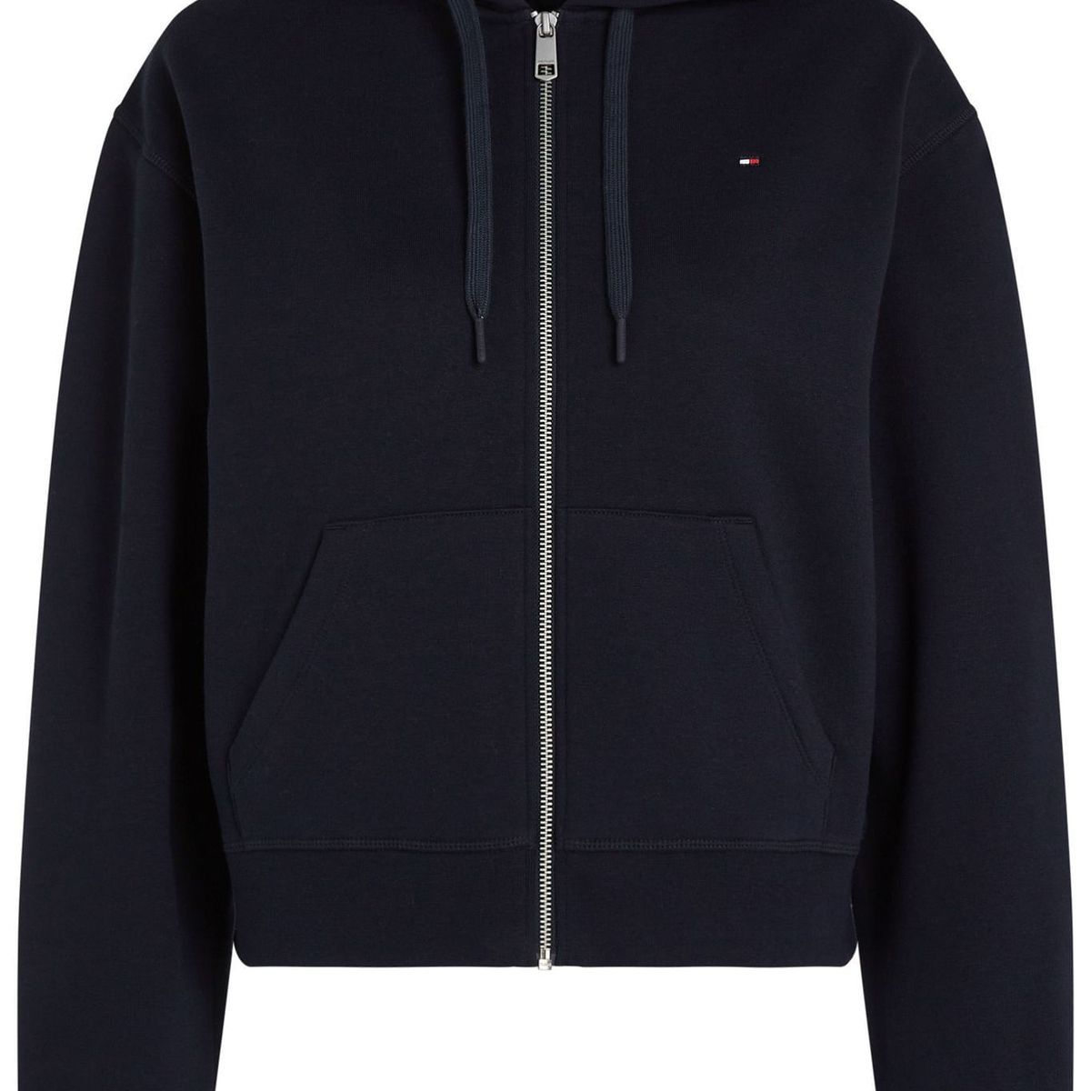 TOMMY HILFIGER - SWEATSHIRT REG FLAG ON CHEST ZIP HOODIE