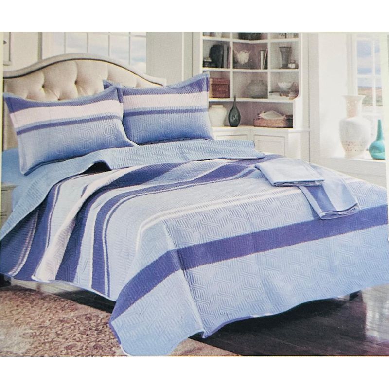 MINGDA - Set de Cubrecama 2pz + Sabanas + Fundas 5 Piezas 100% Algodón