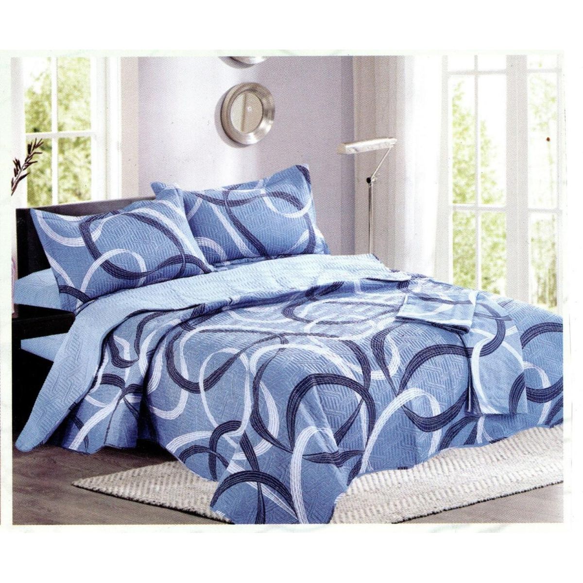 MINGDA - Set de Cubrecama 2pz + Sabanas + Fundas 5 Piezas 100% Algodón