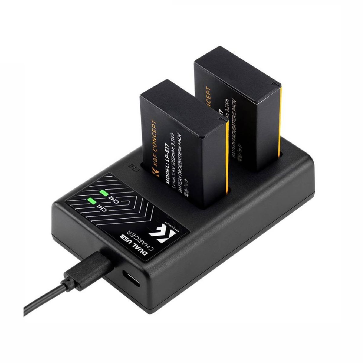 K&F CONCEPT - K&F Concept LP-E17 Kit Cargador + Baterías KF280014