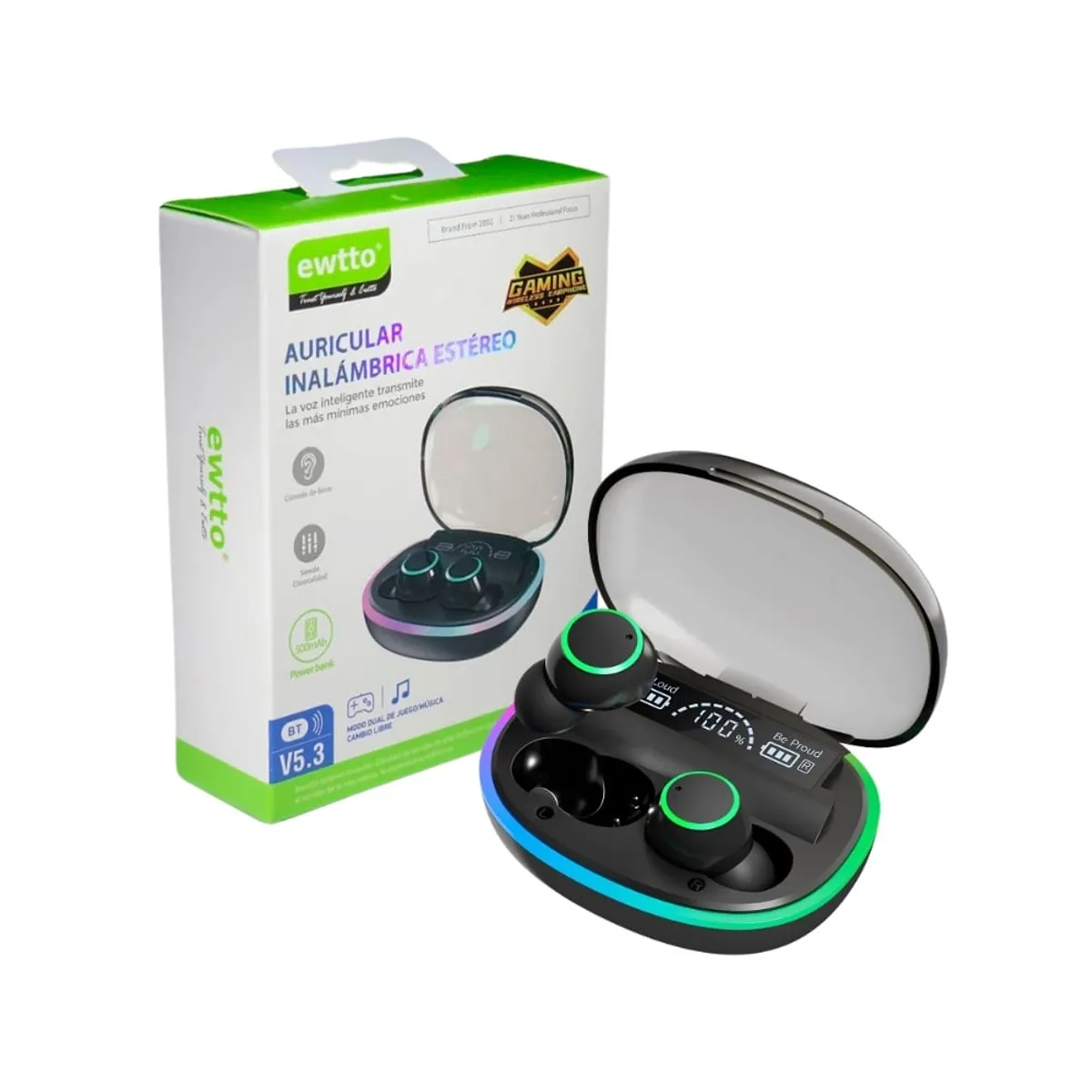 EWTTO - Audifono Bluetooth Tipo Gamer Et-A4992Bw Ewtto