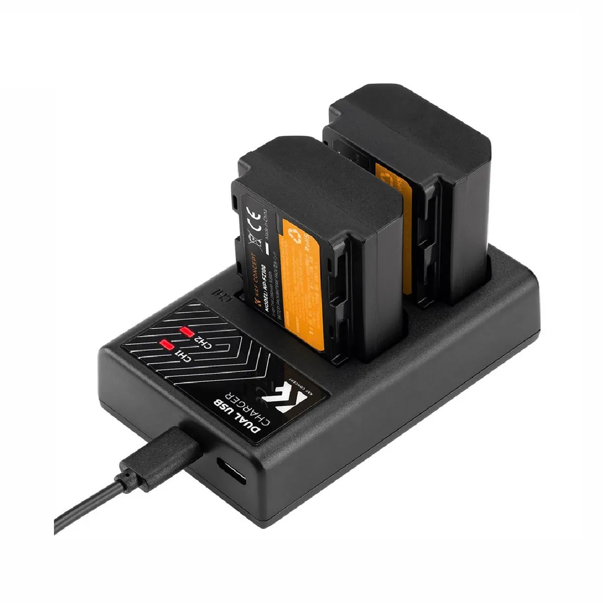 K&F CONCEPT - K&F Concept Sony NP-FZ100 Kit Cargador y Baterías 2280mAh