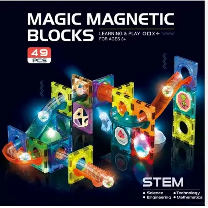 GENERICO - SET DE JUEGO MAGNETICO GEOMETRICO 49PCS