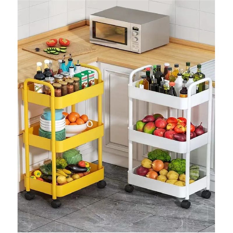 GENERICO - Carrito Organizador Multiusos 3 Niveles Con Ruedas