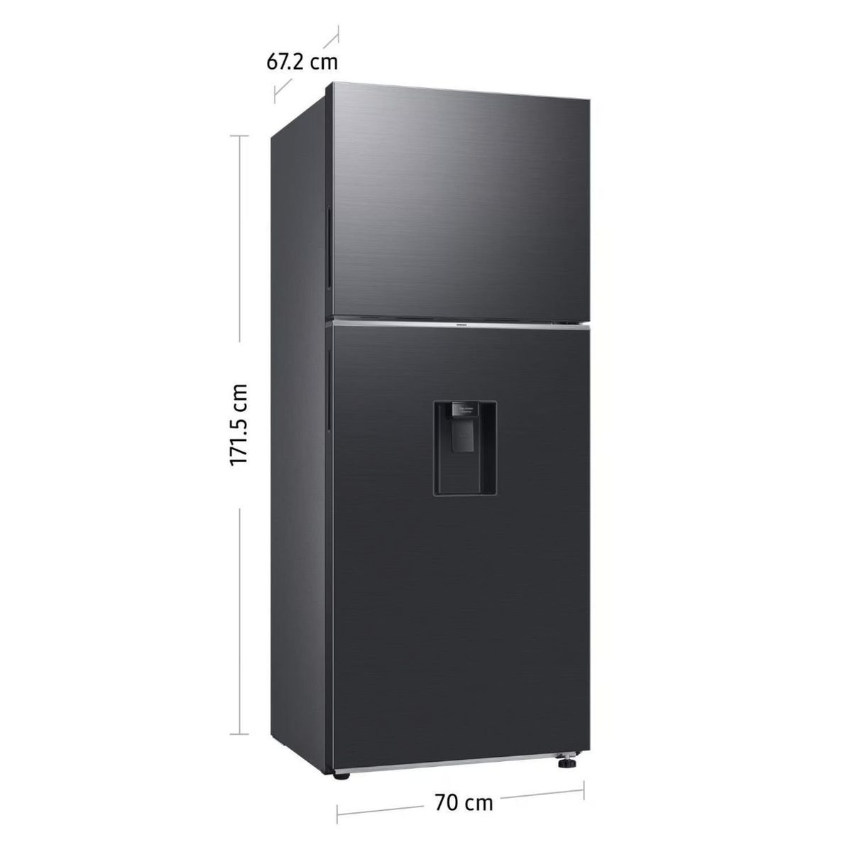 SAMSUNG - Refrigeradora Samsung 384 Litros Top Freezer All Around Cooling RT38DG6730B1PE - Negro