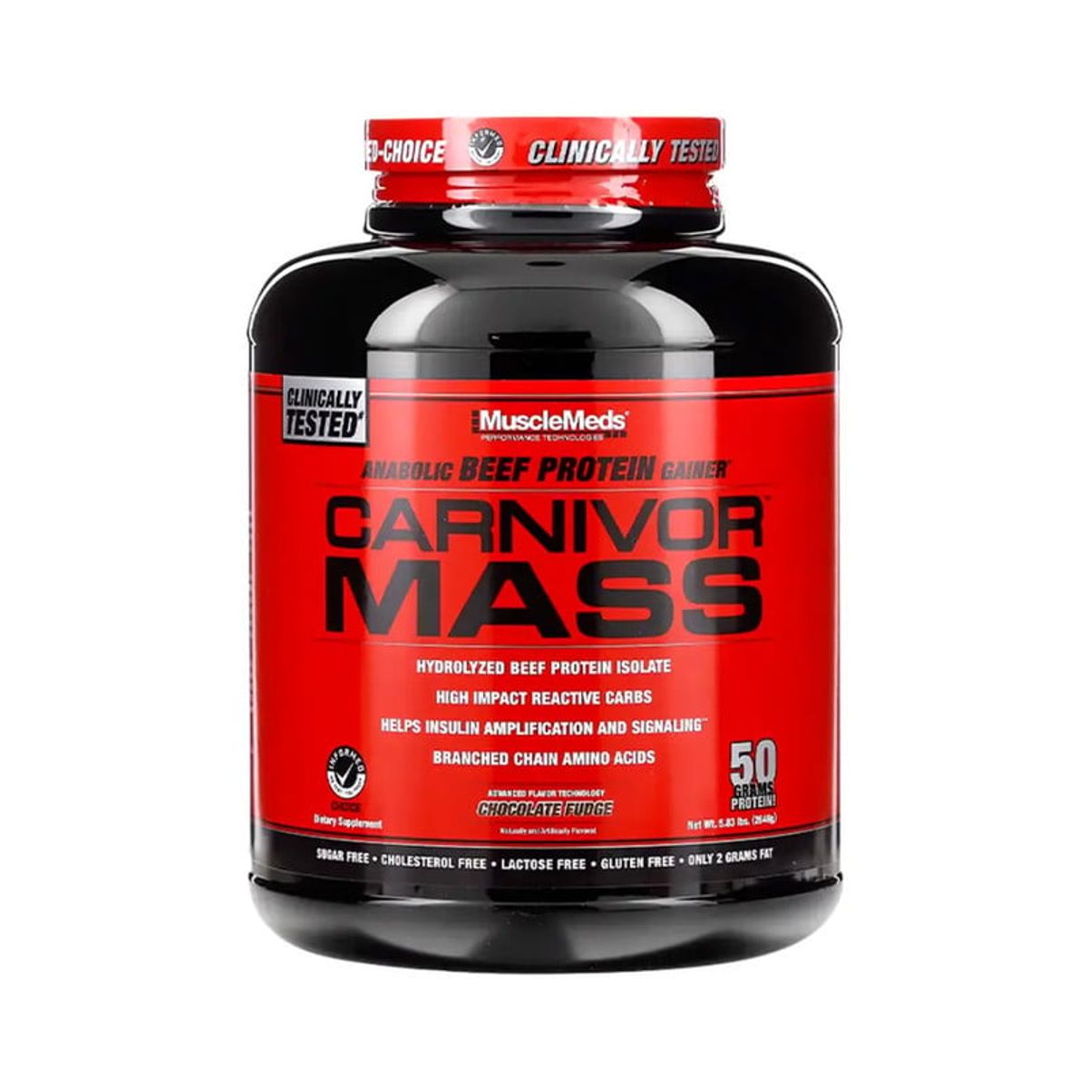 MUSCLEMEDS - Ganador de peso Carnivor Mass 5lb - Musclemeds - Chocolate Fudge
