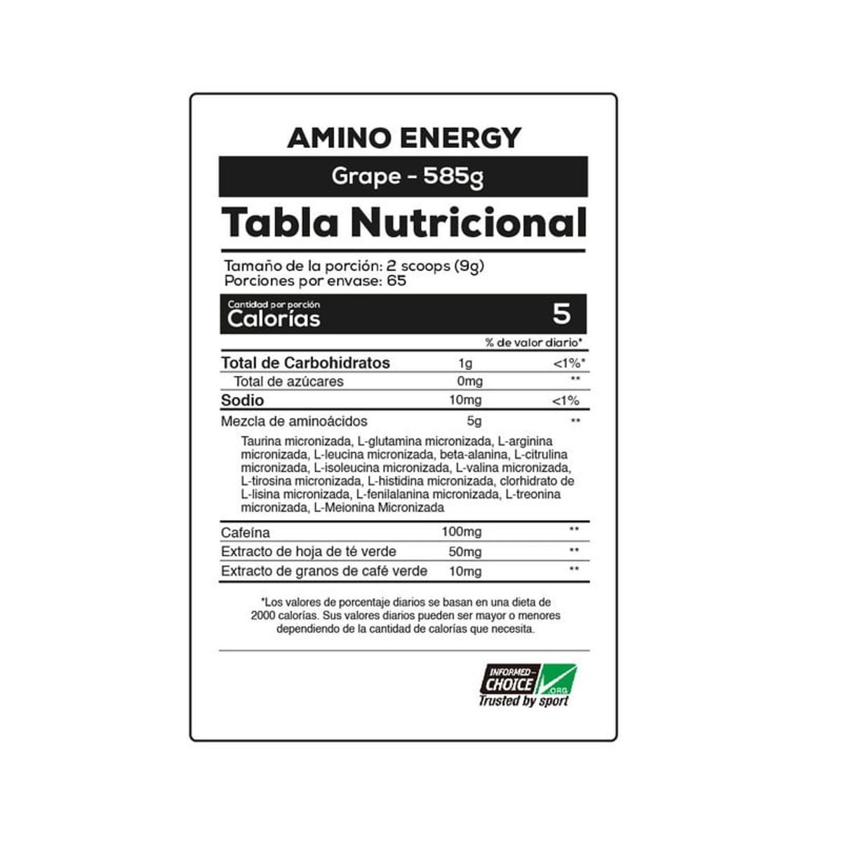 OPTIMUN NUTRITION - Amino Energy 585g - Optimum Nutrition - Concord Grape