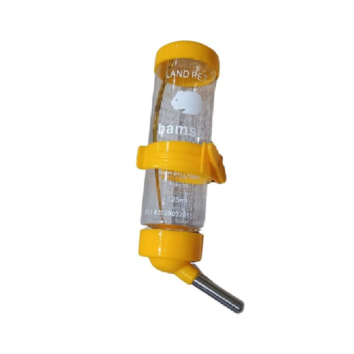 GENERICO - Bebedero de botella para hamster con válvula 60ml amarillo