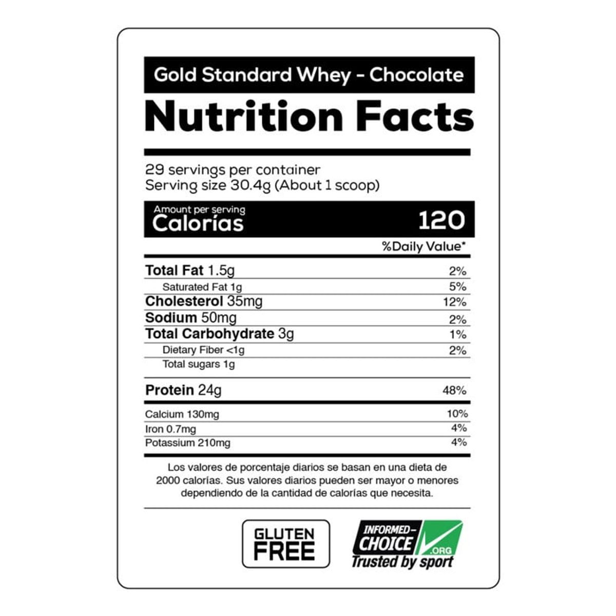 OPTIMUN NUTRITION - Proteína Gold Standard Whey 2lb - Optimum Nutrition - Double Rich Chocolate Shaker Gratis