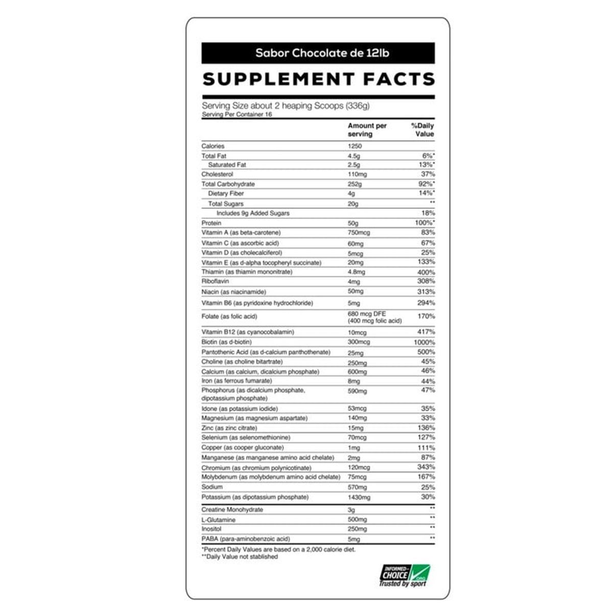 Optimum Nutrition - Ganador de peso Serious Mass 12lb - Optimum Nutrition - Chocolate