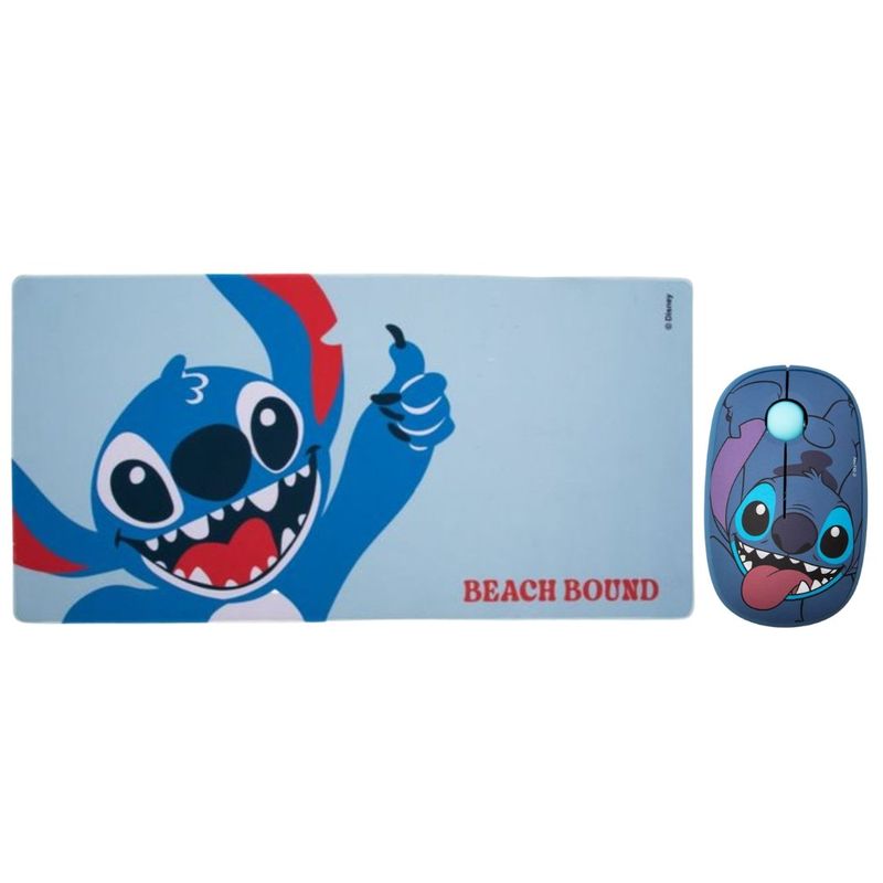 LILO & STITCH - Mouse Inalambrico + Desk Pad Stitch