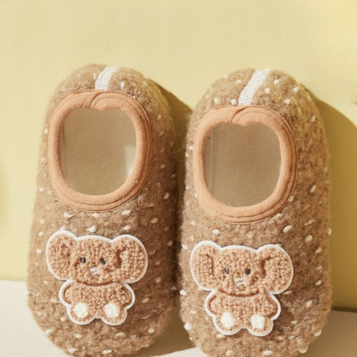 THE BABY SPOT - Pantuflas para bebés Elefante - Marrón