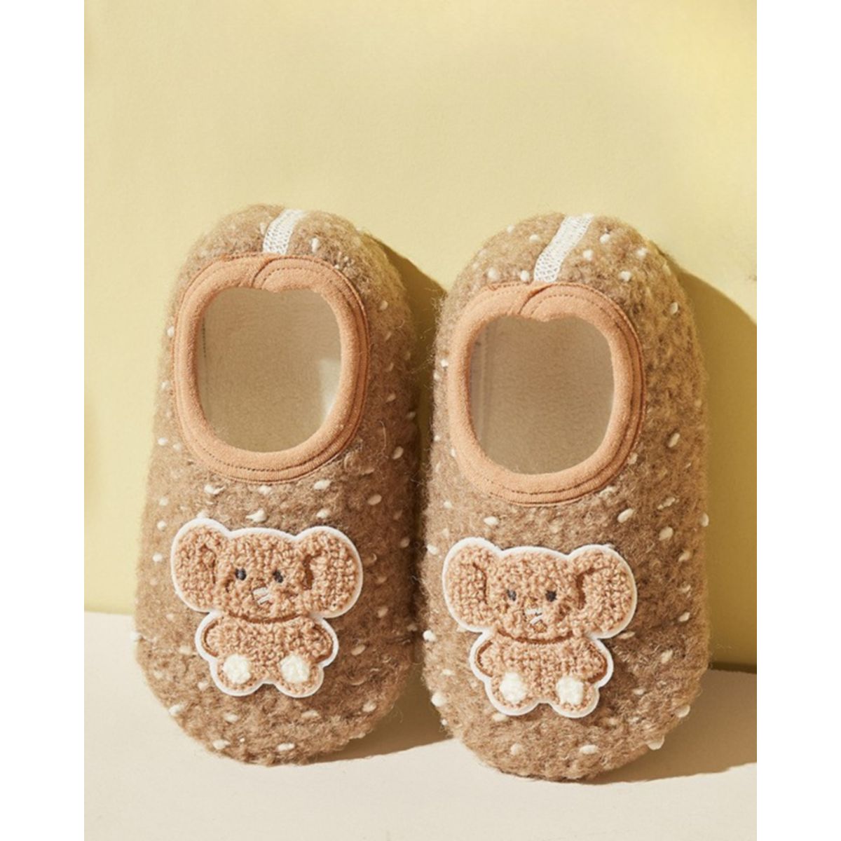 THE BABY SPOT - Pantuflas para bebés Elefante - Marrón