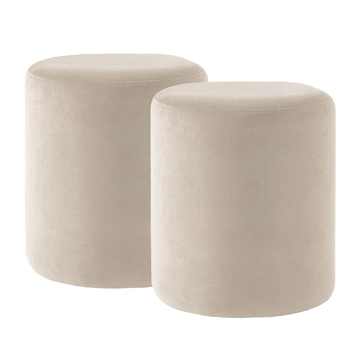 GENERICO - JUEGO DE PUFF TOM BEIGE REDONDO