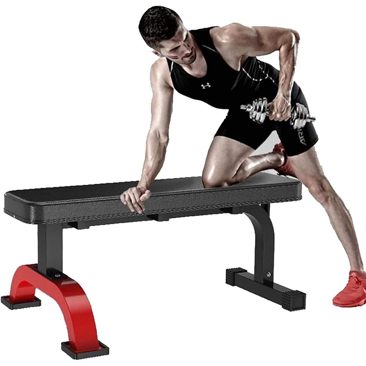 BLACKFIT - Banca Press Plana Multifuncional Para Pesas Ejercicios A1