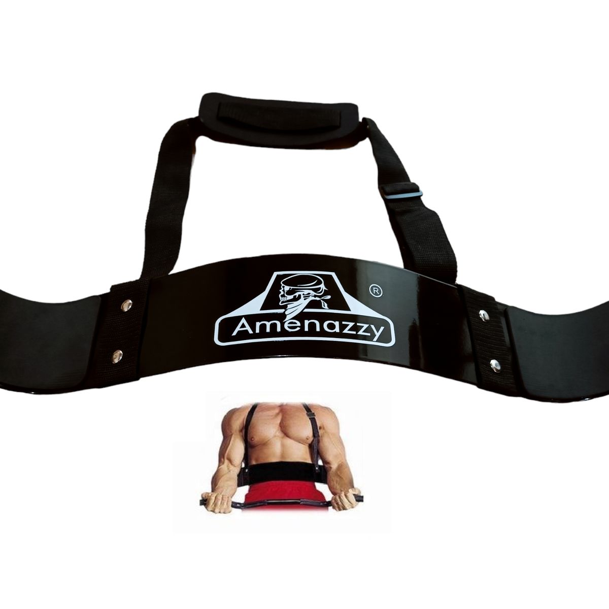 GENERICO - Arm Blaster Cinturón Soporte Aislador Biceps Brazos BLACK