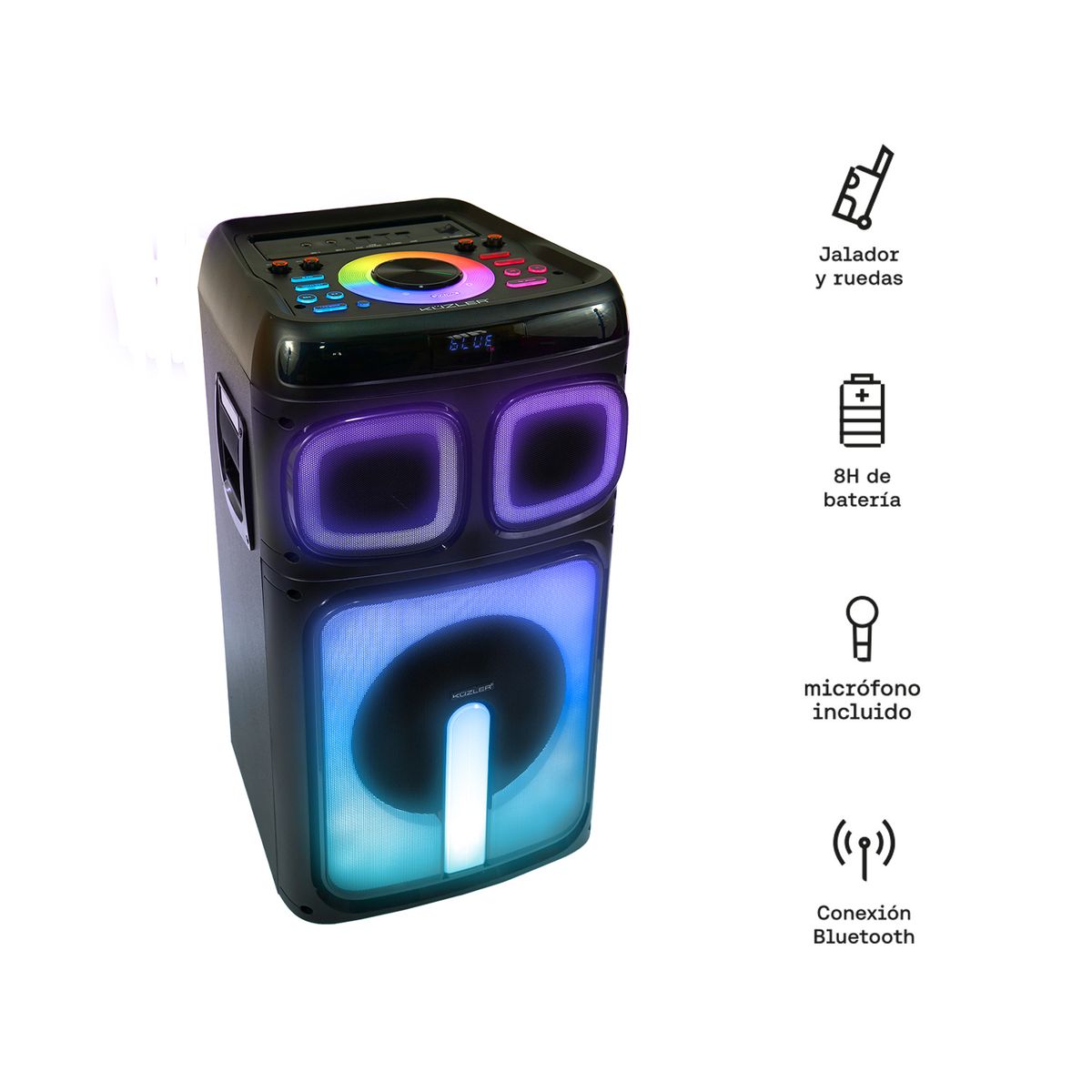 KUZLER - Parlante con Asa retráctil 8 horas 1400W Kuzler BEATBOOM-1