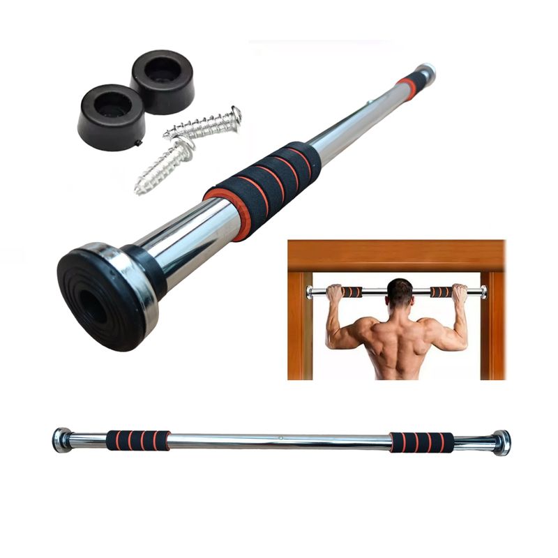 GENERICO - Barra Dominadas Larga Pull Up Expandible 80 A 130 Cm Puerta