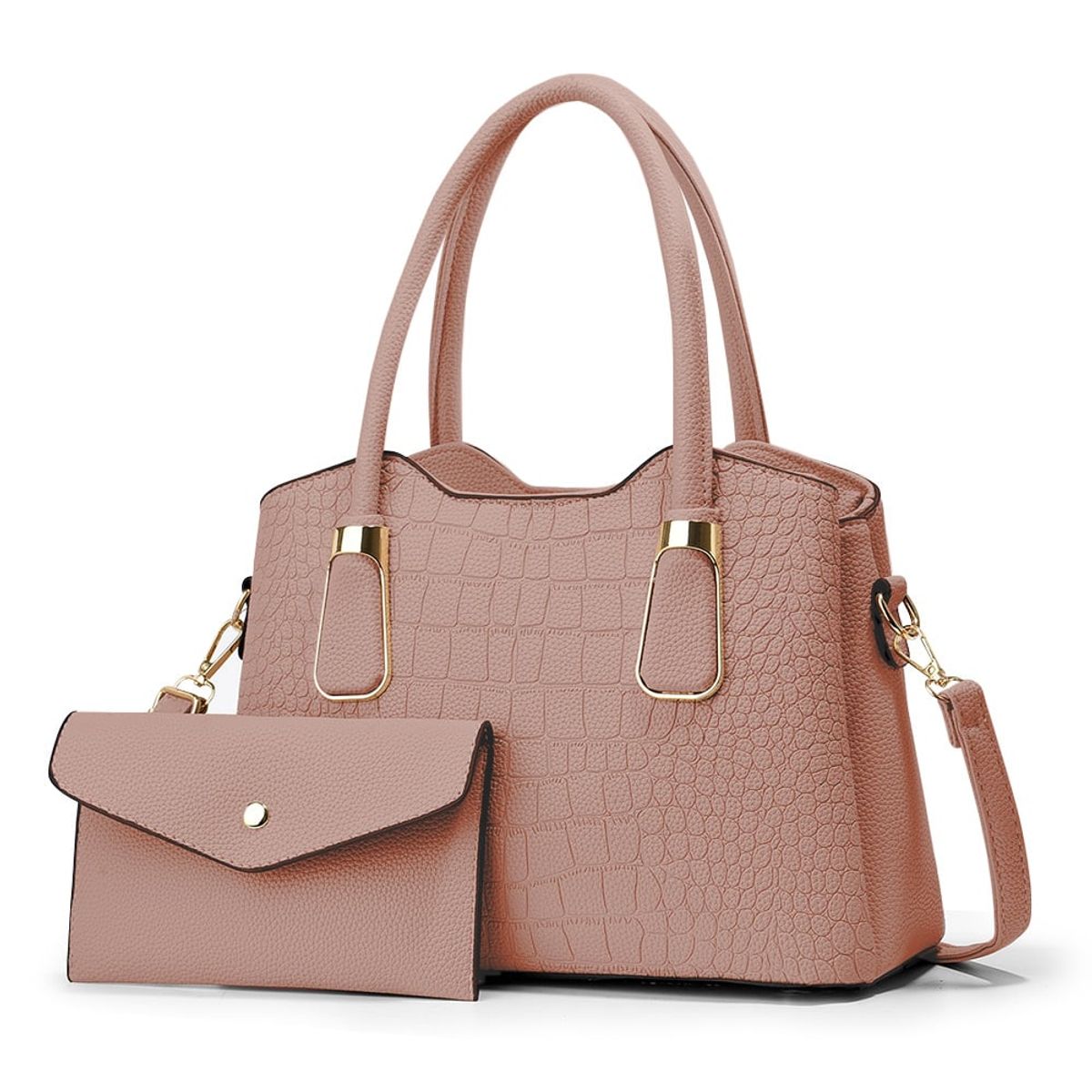 KELLER - Cartera de Mujer Elegante 2 Piezas Rosado M72