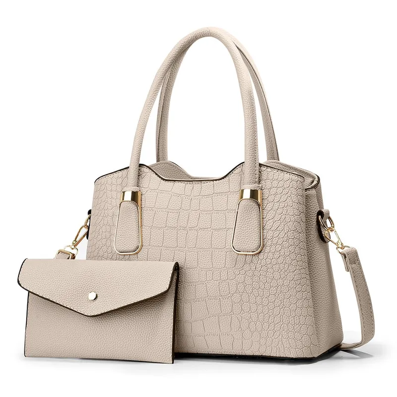 KELLER - Cartera de Mujer Elegante 2 Piezas Beige M72