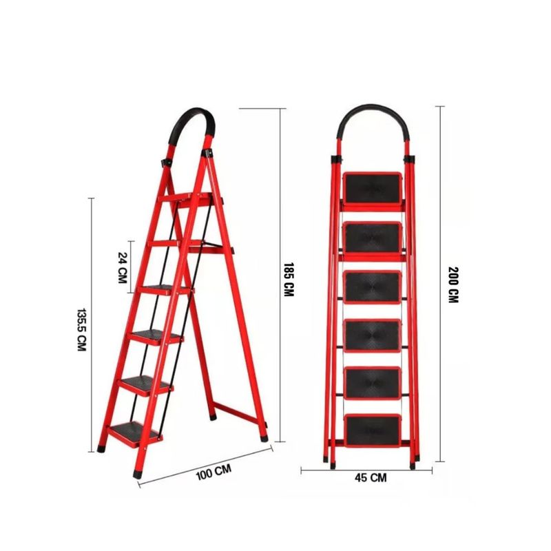 GENERICO - ESCALERA DE ACERO TIJERA 6 NIVELES