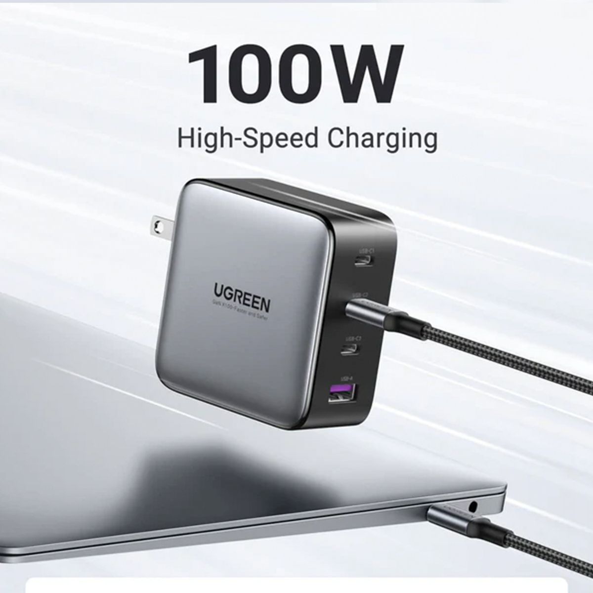 UGREEN - Cargador de Pared UGREEN Nexode 100W USB C GaN CD226 - 4 Puertos