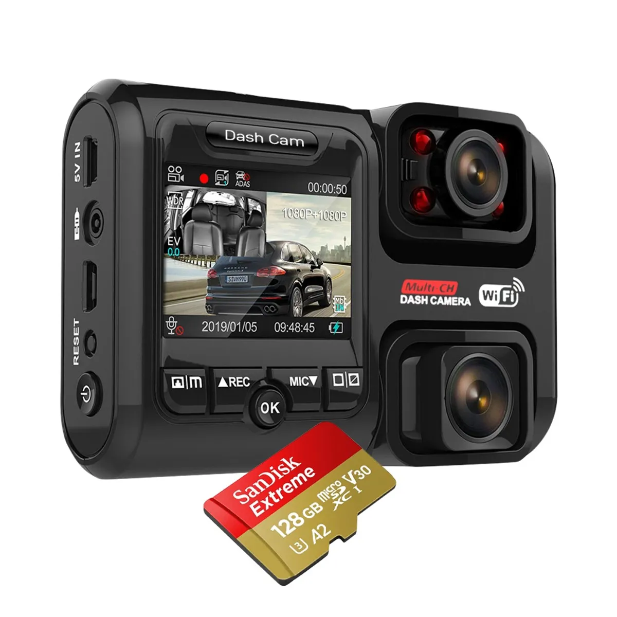OZ TUNNING - Cámara de Seguridad Vehicular Dashcam 512Gb-4K-24 Horas