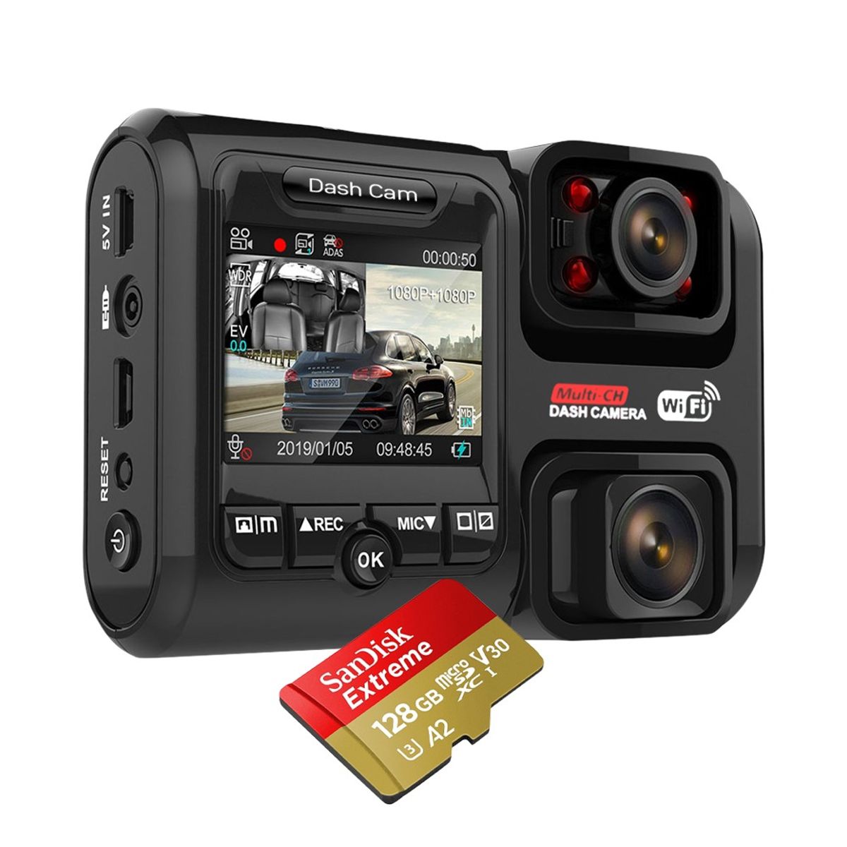 OZ TUNNING - Cámara de Seguridad Vehicular Dashcam 512Gb-4K-24 Horas
