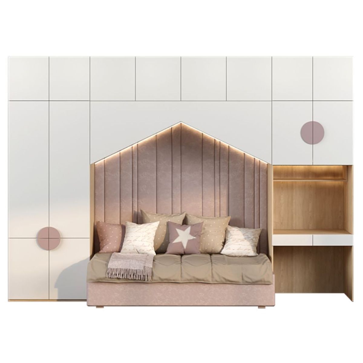 GENERICO - Camarote Infantil Perugia+ Estante 1.5 plz