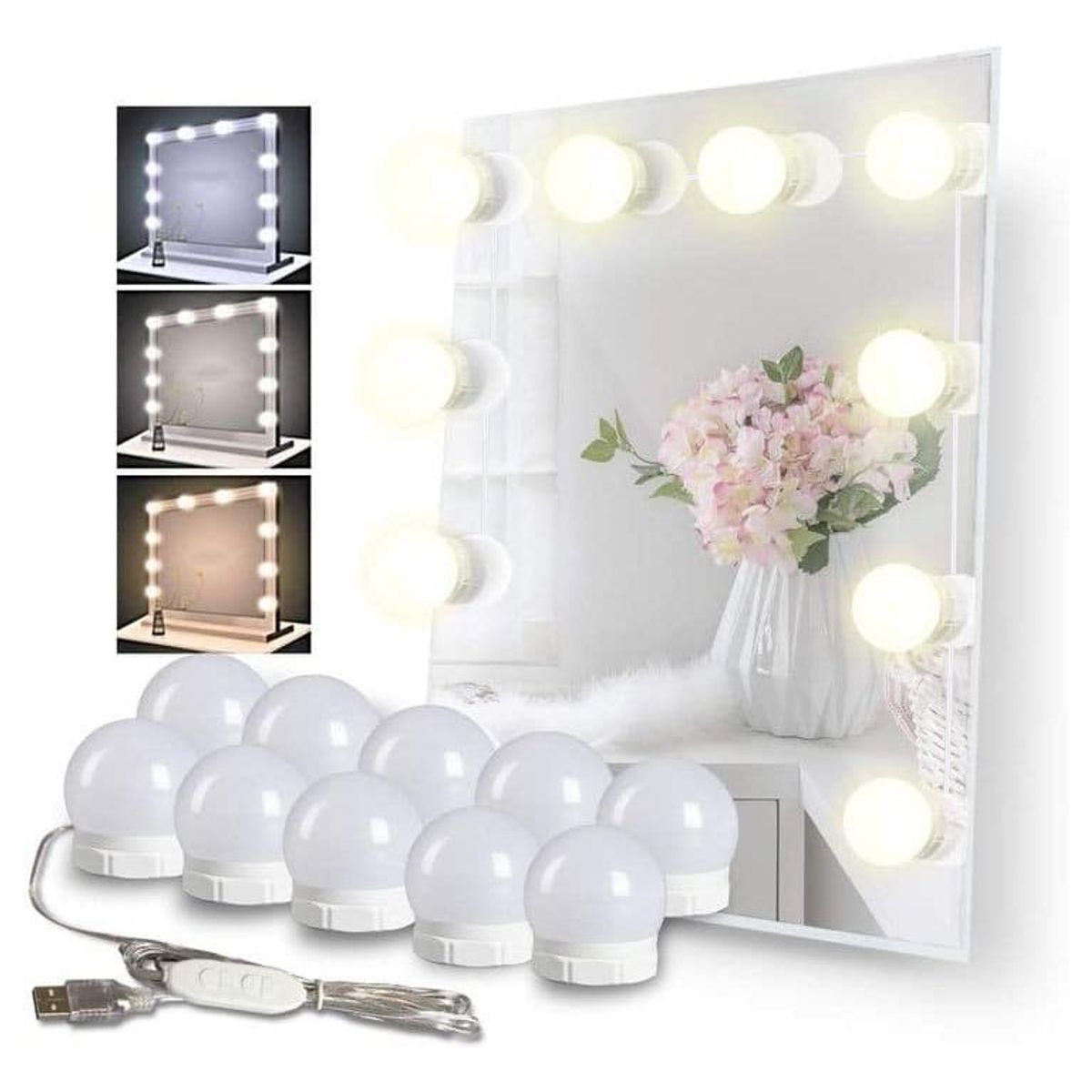 GENERICO - Luces Led Para Espejo Tocador 10 Bombillas