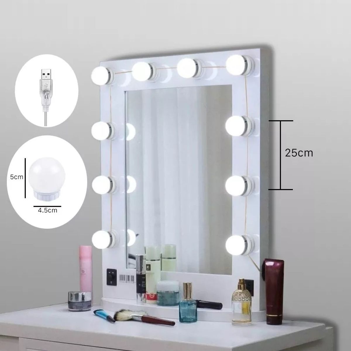 GENERICO - Luces Led Para Espejo Tocador 10 Bombillas