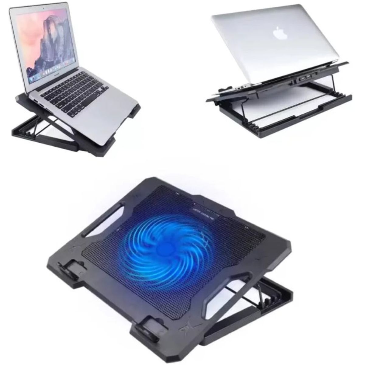 GENERICO - BASE ENFRIADORA COOLER PARA LAPTOP 1 VENTILADOR HASTA 17 PULGADAS