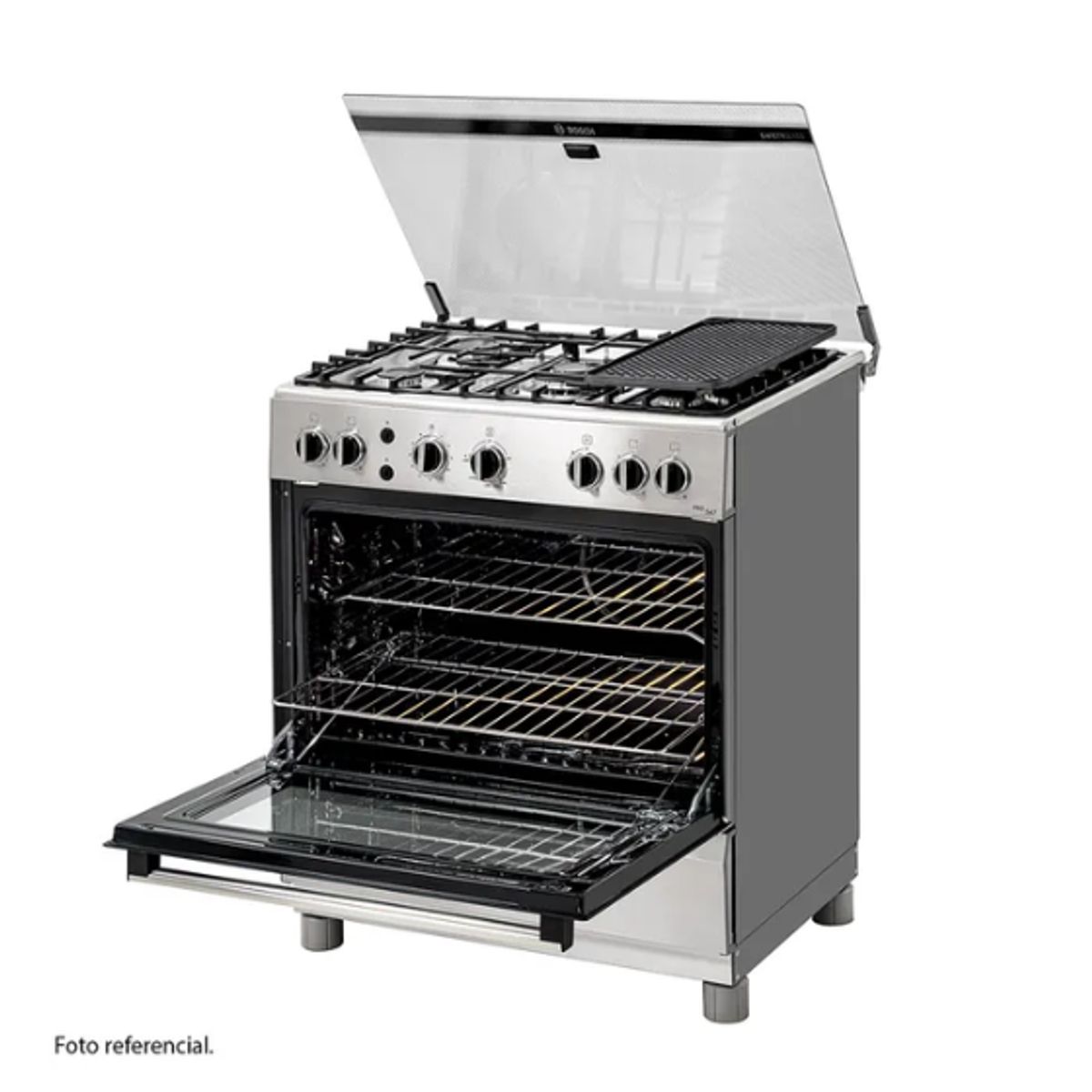 BOSCH - Cocina BOSCH PRO547  a Gas de Pie 30" 5 Hornillas Acero Inoxidable