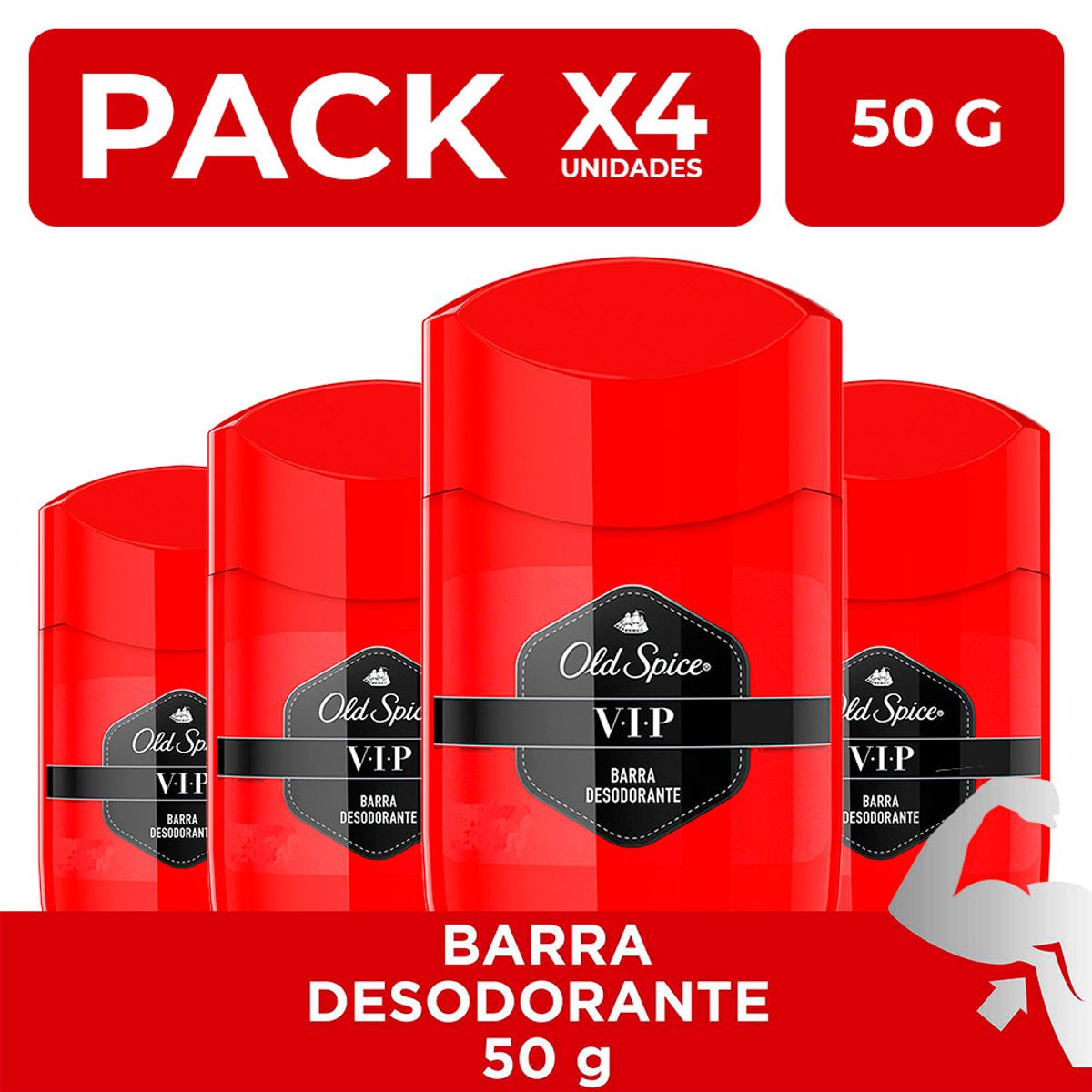 OLD SPICE - PackX4 Desodorante en Barra Old Spice VIP 50g