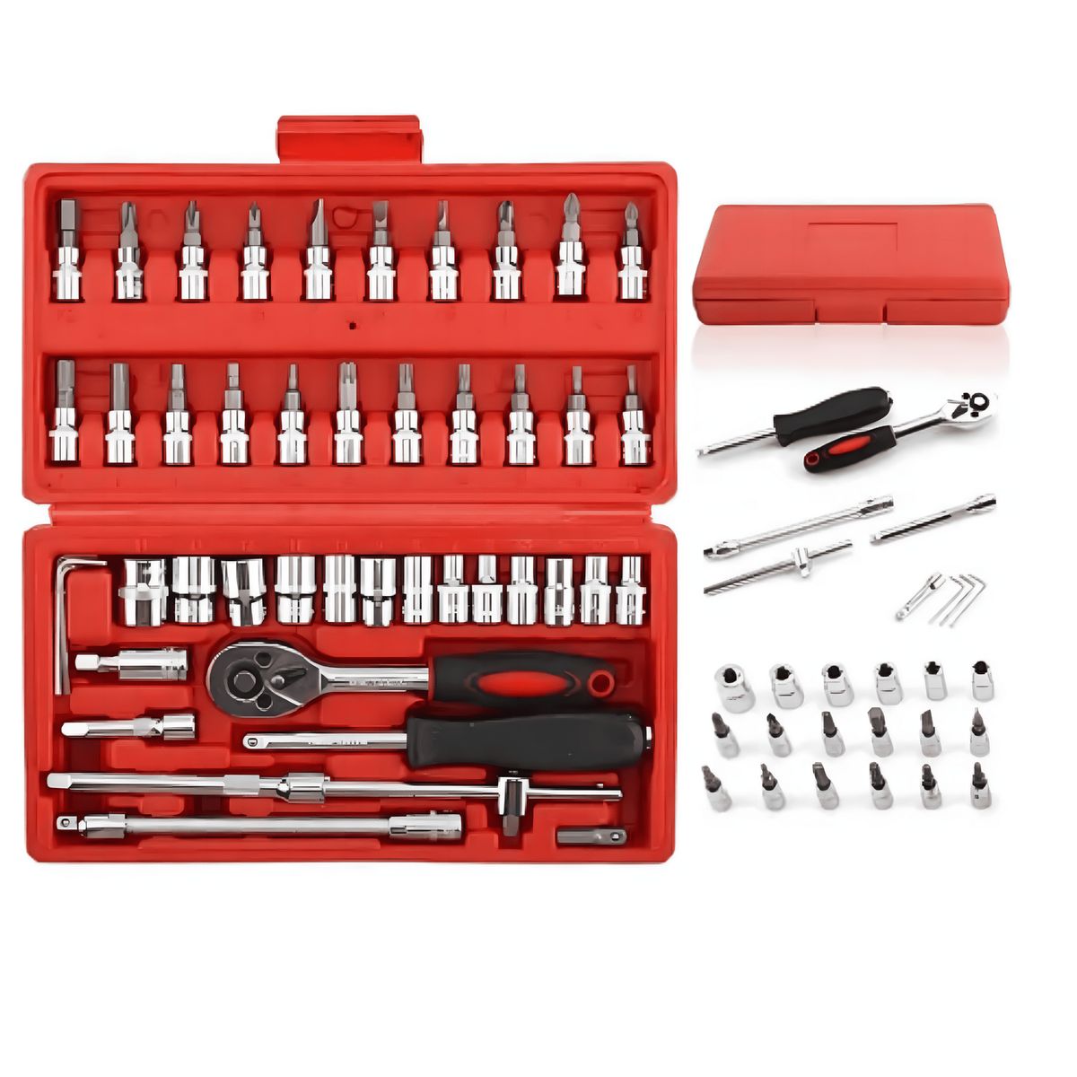 ROSH - Set Dados 46 pz + 2 Llaves Francesas Multifuncionales