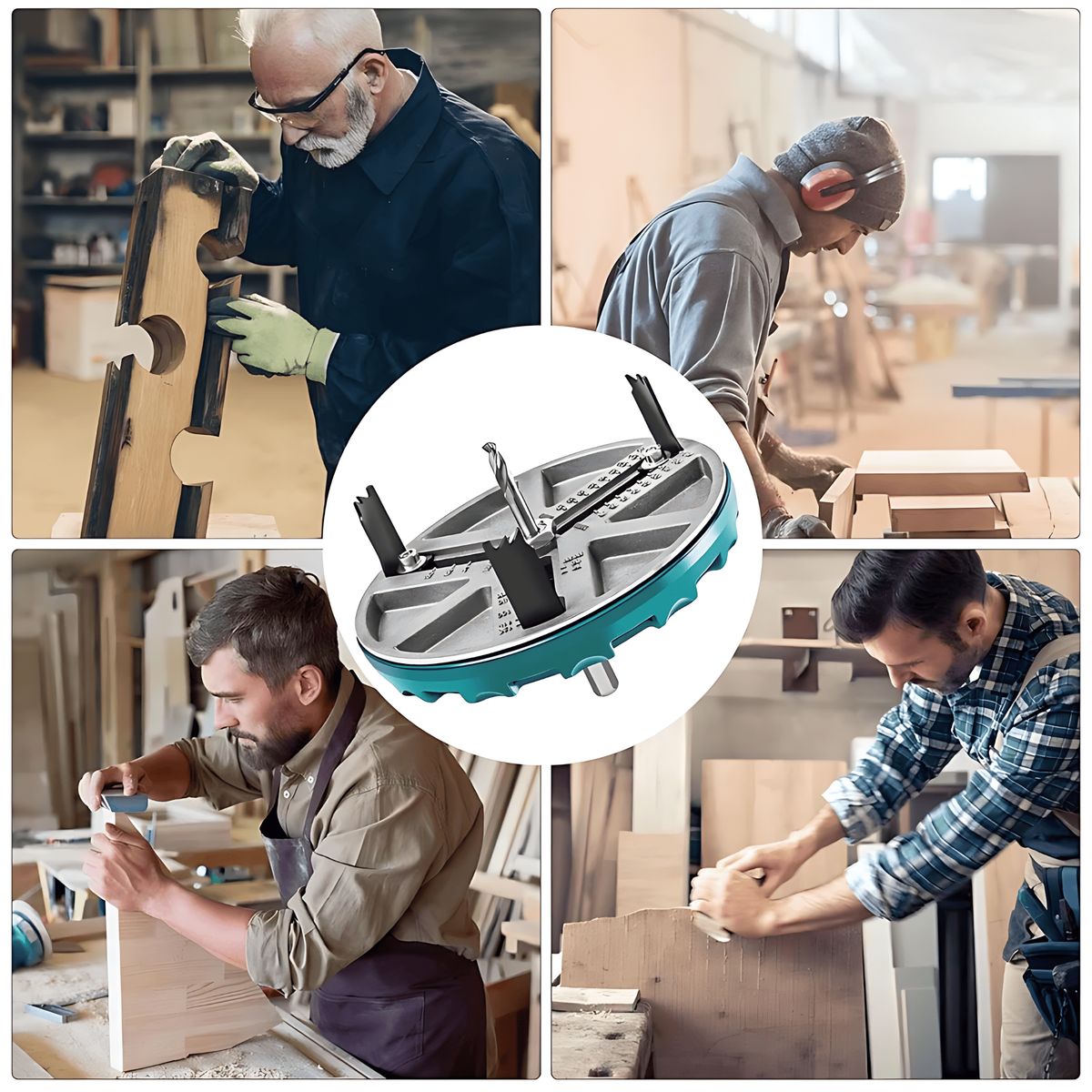 ROSH - Set Dados 46 pz +  Adaptador Sierra de Perforado