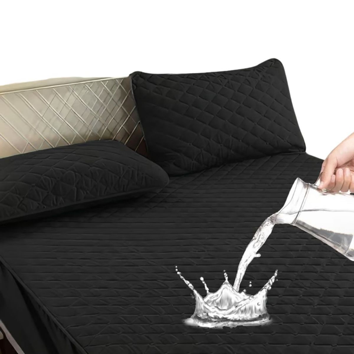 GENERICO - Funda Protector De Colchón Impermeable Antifluidos 2 Plazas