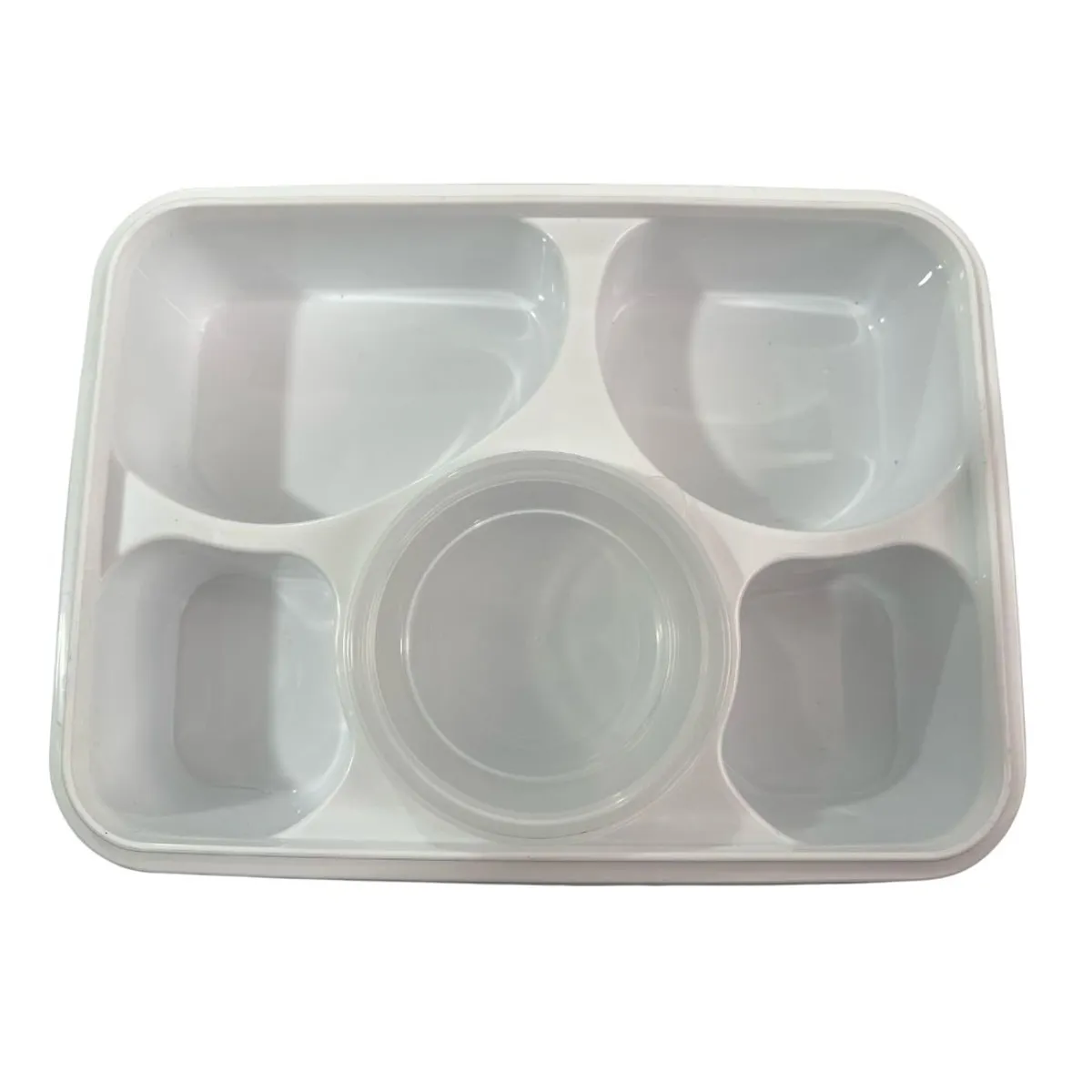 GENERICO - Pack 3 Taper -Lonchera Multiespacio Anti Derrame 5 Compartimientos Rosa