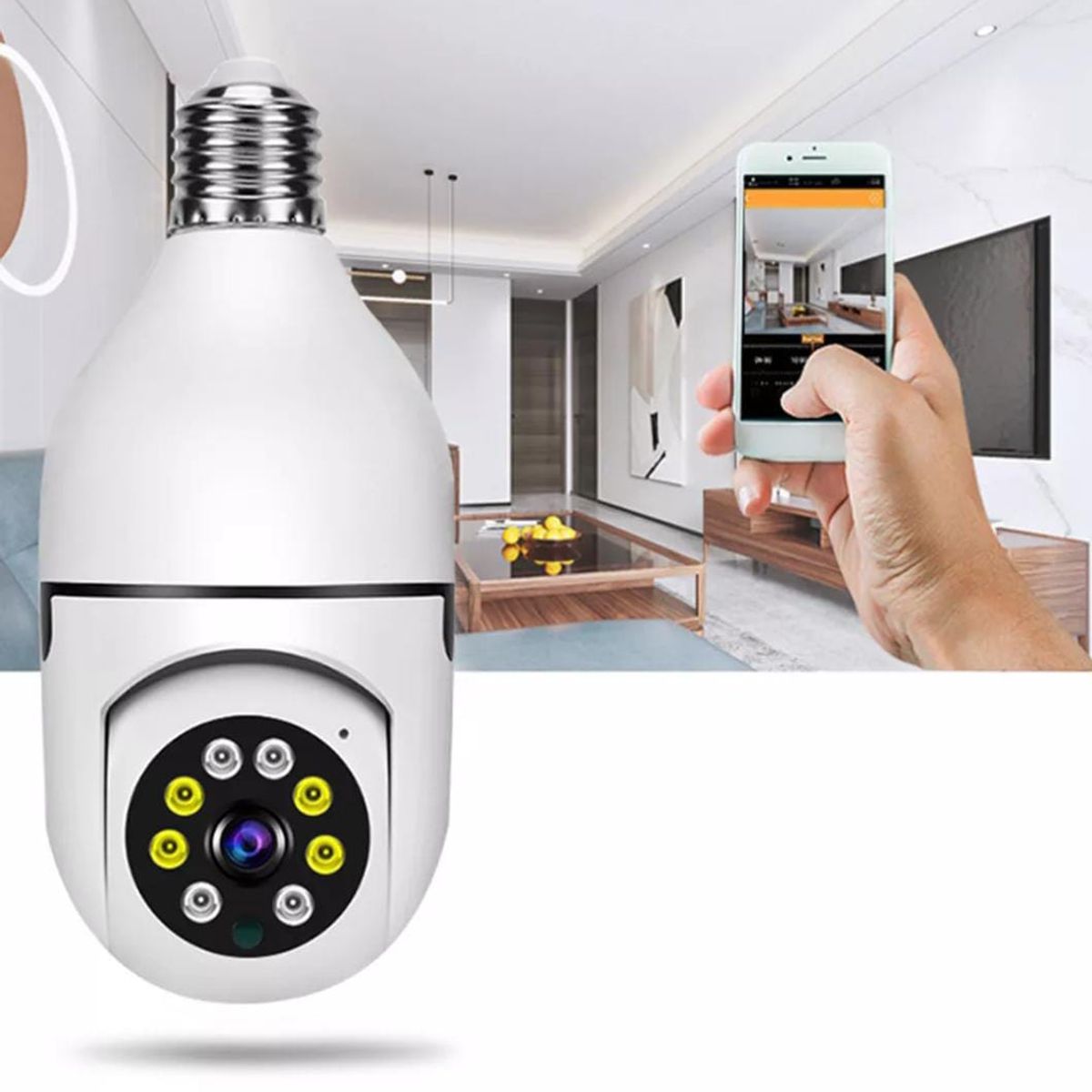 GENERICO - FOCO CÁMARA SEGURIDAD SMART ESPÍA VIGILANCIA ALTAVOZ WIFI