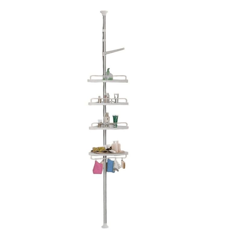 GENERICO - ESQUINERO PARA BAÑO AJUSTABLE CON ESTANTE 320 CM BLANCO