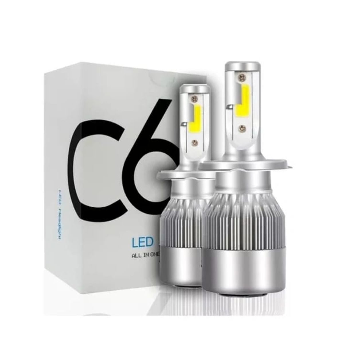 GENERICO - KIT DE FOCOS LED C6 H4 3600LM SUPER PÓTENTES
