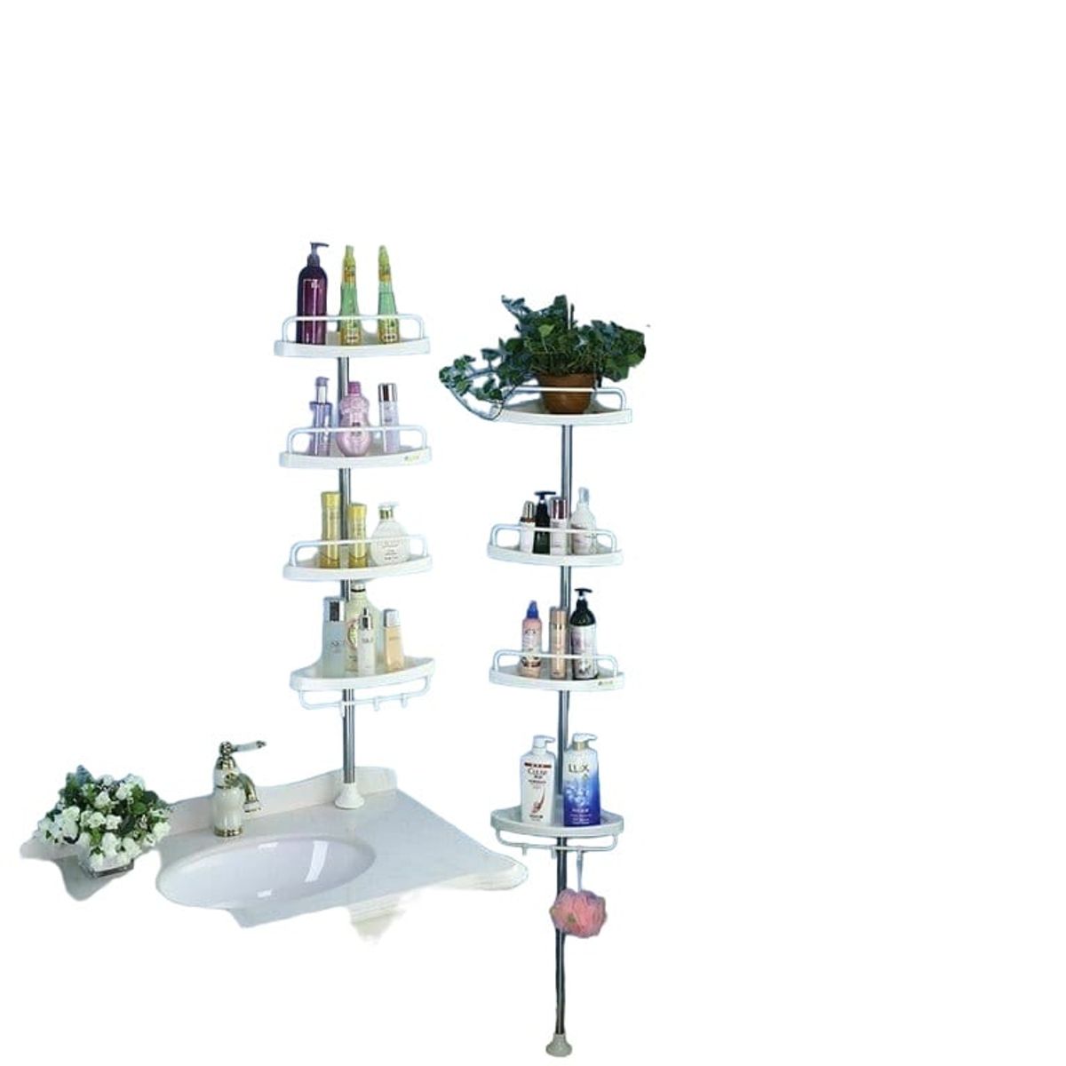 GENERICO - ESQUINERO BLANCO PARA BAÑO AJUSTABLE DE 320 CM