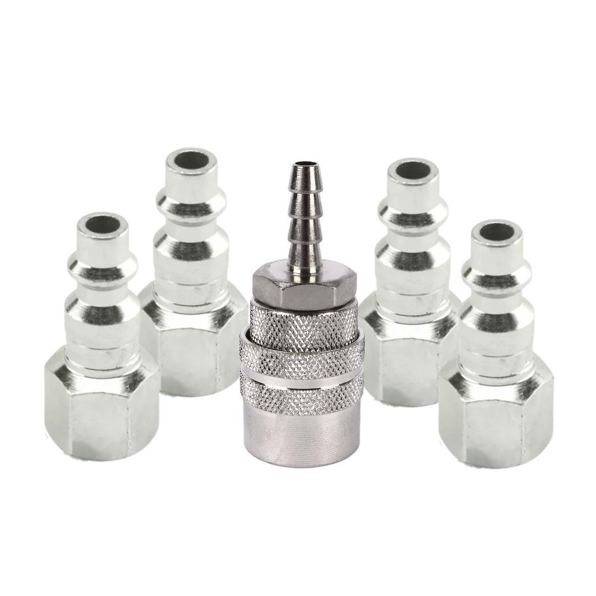 AUARITA - PACK DE CONECTORES Y ACOPLES RAPIDOS DE 5 UNIDADES PARA COMPRENSORA DE AIRE - AUARITA