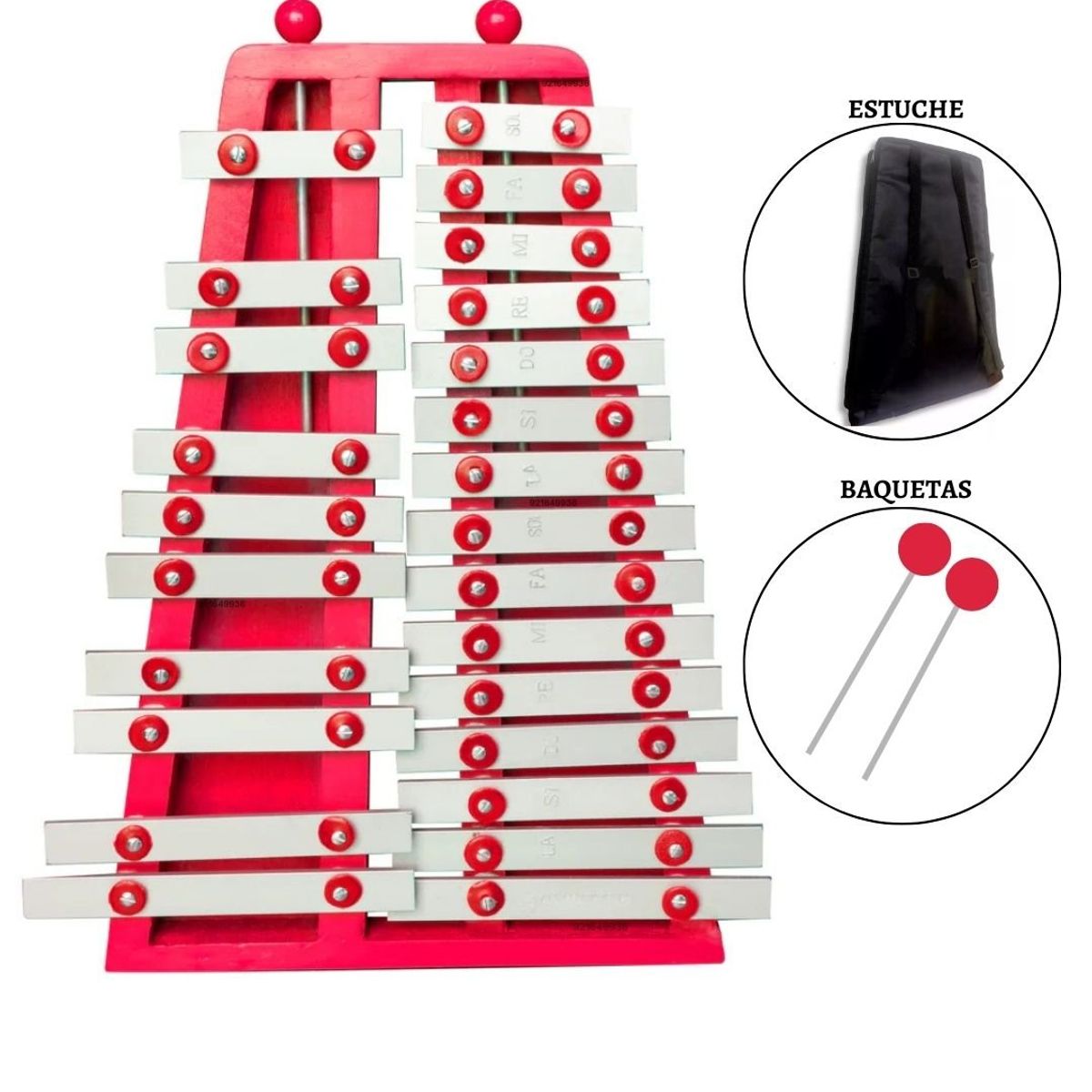 VENTURI - XILÓFONO CROMÁTICO ORIGINAL ROJO "VENTURI" 2/8 DE 25 NOTAS