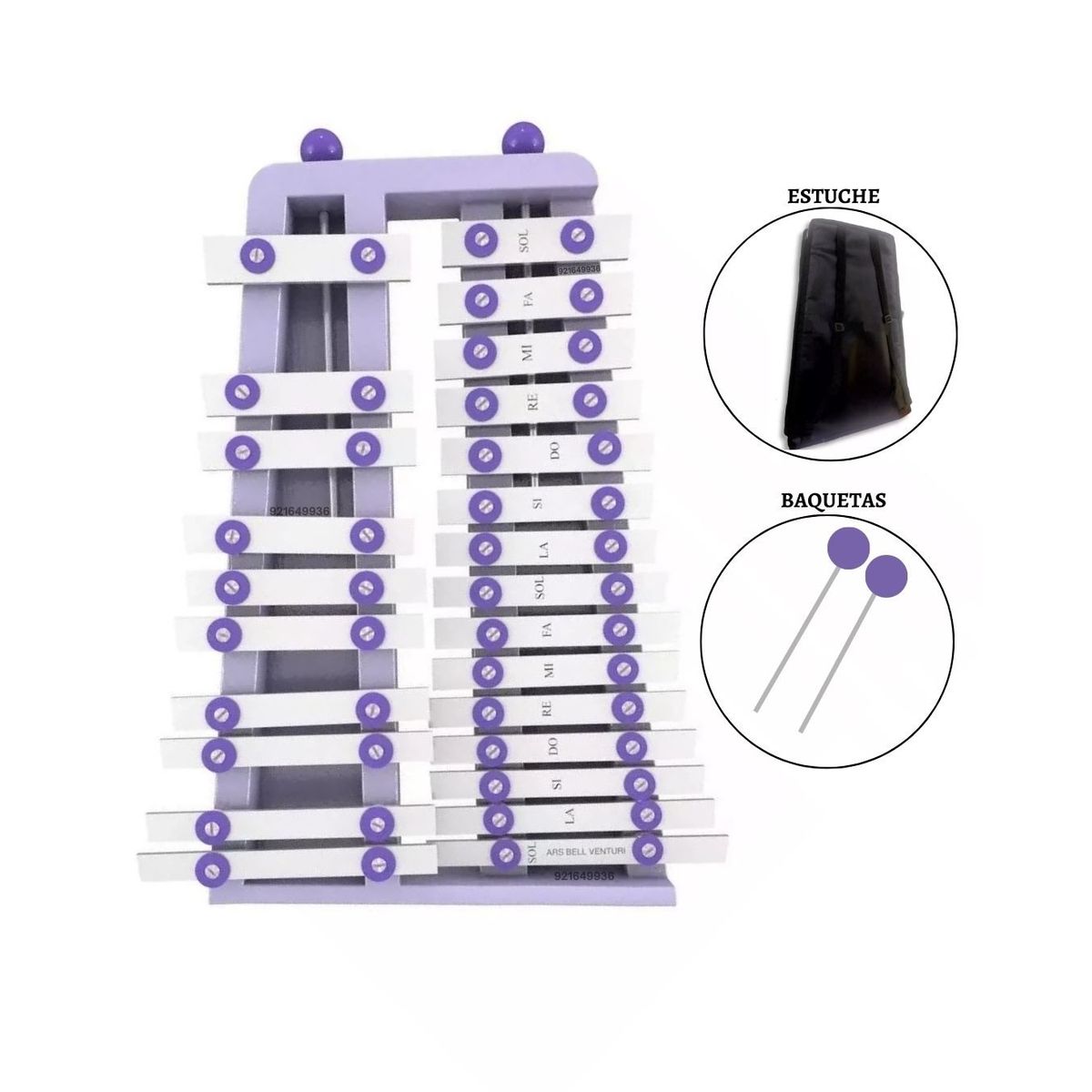 VENTURI - XILÓFONO CROMÁTICO ORIGINAL LILA "VENTURI" 2/8 DE 25 NOTAS