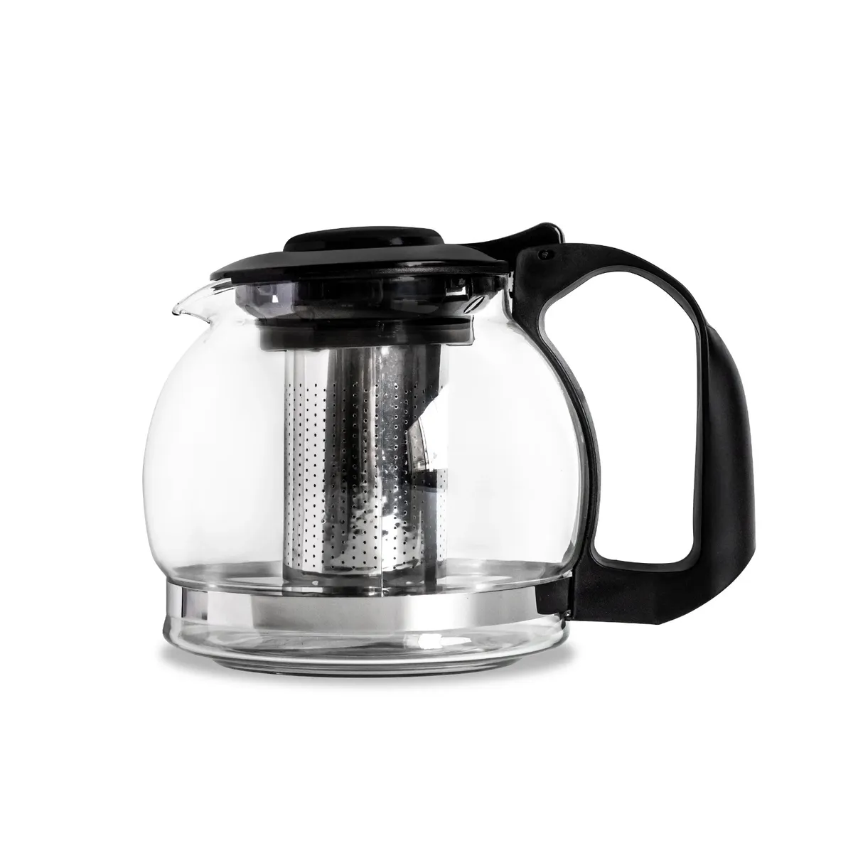 GENERICO - TETERA CAFETERA VIDRIO TEMPLADO CON FILTRADOR ACERO