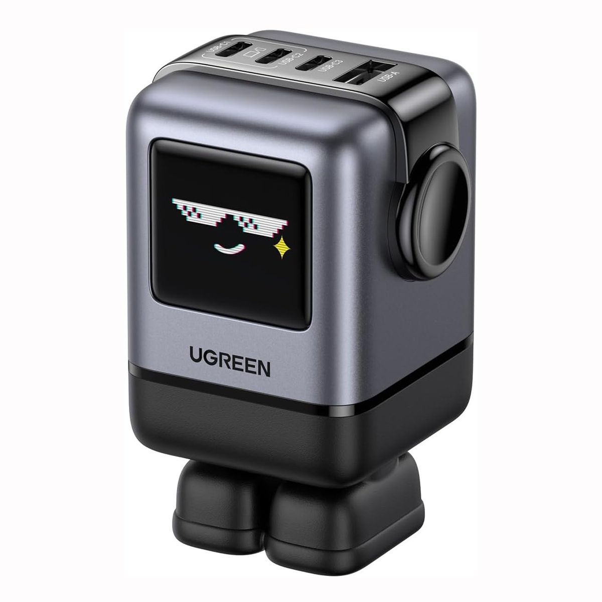 UGREEN - Cargador Ugreen 100W USB-C Robot 4-Puertos GaN Fast Charge